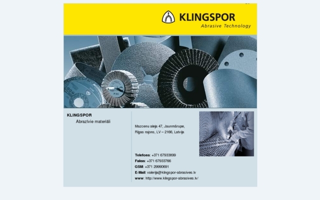 Klingspor Abrasives Technology, EHT Fabric, SIA